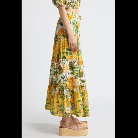 Brand New Farm Rio Mixed Biriba Maxi Skirt - Picture 6 of 12
